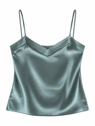 Top Satinado Verde Mango