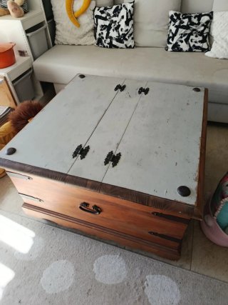 Mesa de Centro de Madera con Almacenamiento