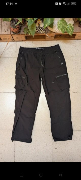 Pantalón Tech Cargo Negro Talla XL