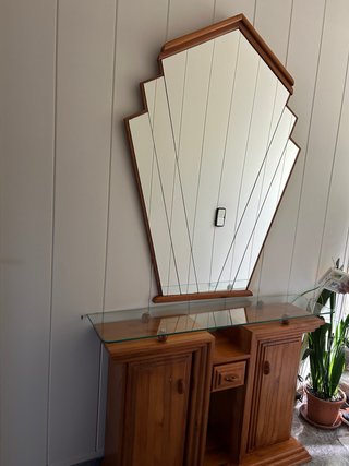Mueble recibidor con espejo