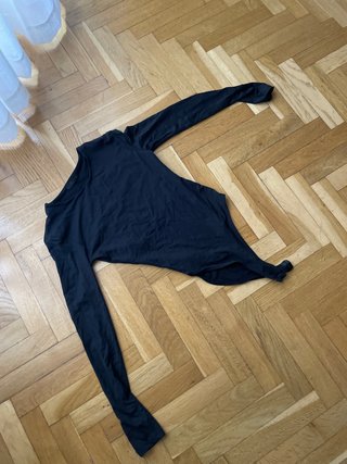 Body Zara Negro Manga Larga Talla S