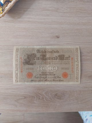 Billete Antiguo 1000 Marcos Berlín 1910