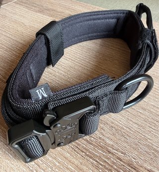 Collar Táctico para Perro Talla M Negro