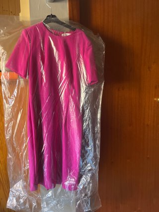 Vestido de evento Mango rosa talla S
