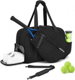 Bolsa de Deporte Negra para Tenis