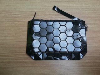 Neceser / Bolso de mano geométrico efecto charol
