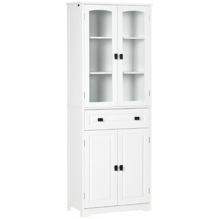 Armario Cocina Alto con 2 Puertas Cristal y Cajón