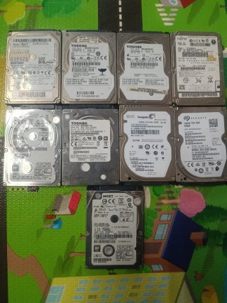 Lote de 9 Discos Duros SATA para Portátil