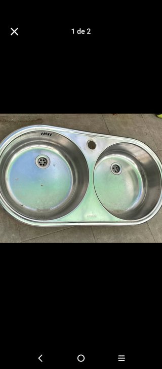 Fregadero de cocina doble seno