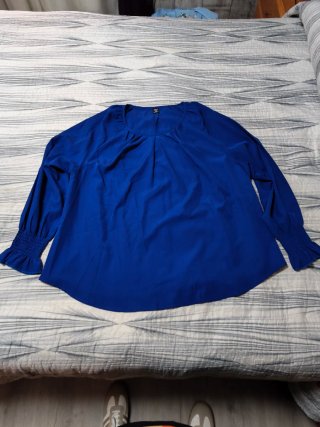 Blusa Azul de Manga Larga1XL