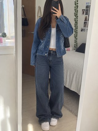 Chaqueta Vaquera con Perlas