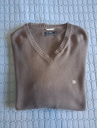 Jersey Pedro del Hierro cuello pico marrón XXL