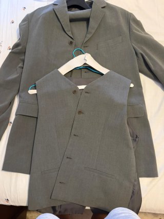 Traje de chaqueta gris