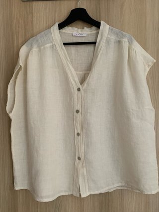 Camisa de lino LÖP beige