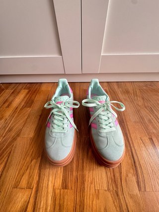 Adidas Gazelle Bold Verde y Rosa