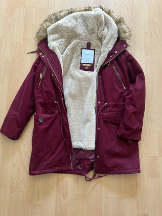 Abrigo Pull&Bear Rojo Talla S