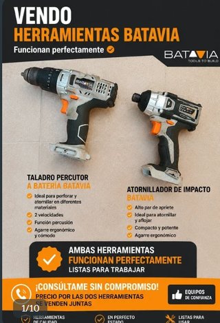 Set Taladro Percutor y Atornillador Batavia