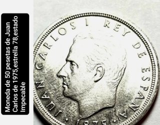 Moneda 50 Pesetas Juan Carlos I 1975