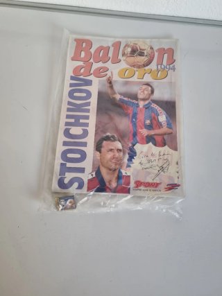 Poster y Pin Stoichkov Balón de Oro 1994