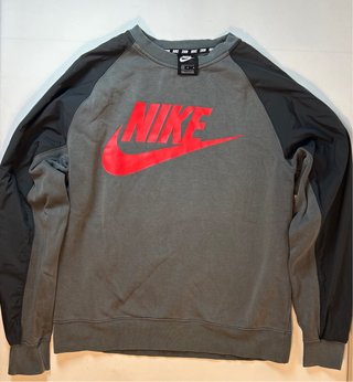 Sudadera Nike Gris y Negra Talla M