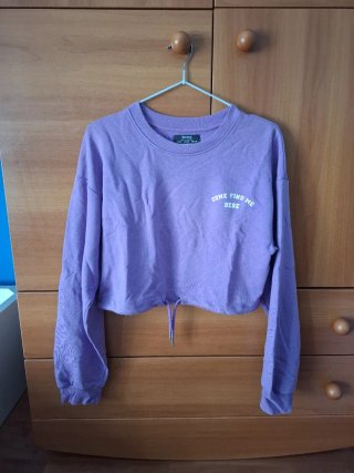 Sudadera Morada Bershka