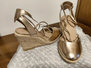 Cuñas de esparto ASOS Rose Gold