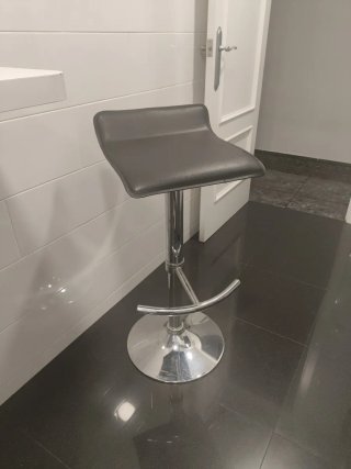 Taburete de cocina negro (2 unidades)