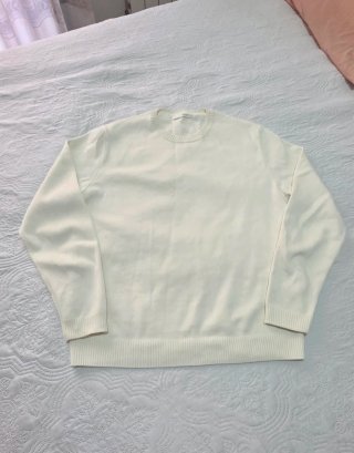 Jersey Zara Hombre Algodón Crema