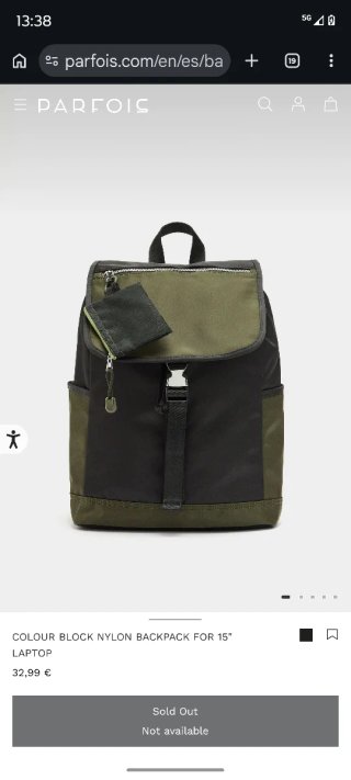 Mochila Parfois Nylon Bicolor