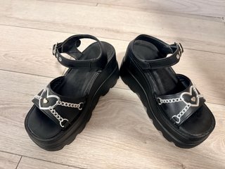 Sandalias Plataforma Negras Talla 37