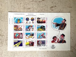Lote 2 Hojas Bloque Sellos Historia España 2001
