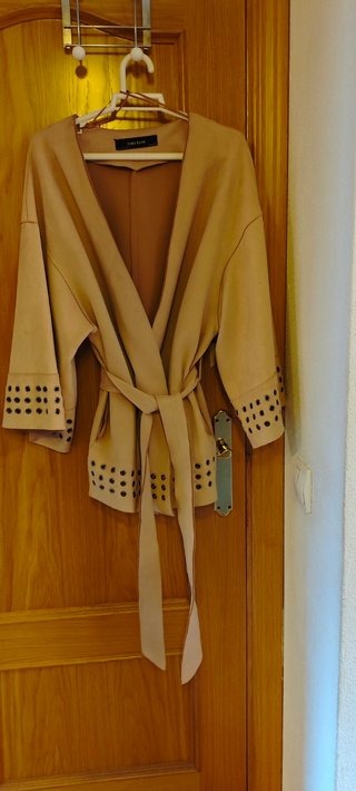 Chaqueta Antelina Zara Rosa Talla M