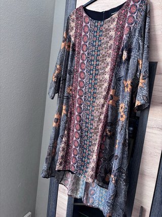 Vestido Estampado Multicolor Talla XS
