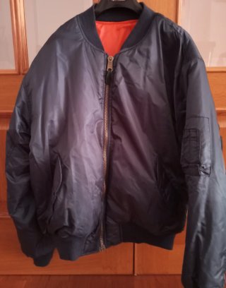 Cazadora Bomber reversible Azul