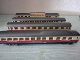 4 Vagones Lima H0 Trans Europ Express