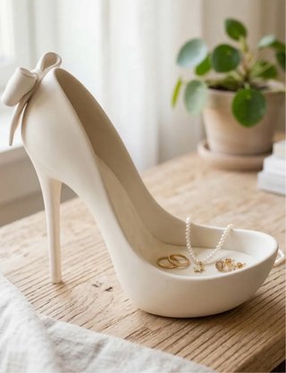 Joyero con forma de zapato de tacón
