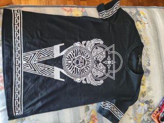 Camiseta Negra Estampada Talla M