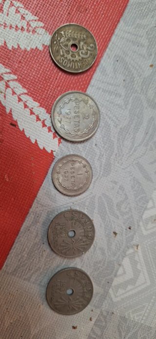 Lote de 5 Monedas de la Guerra Civil Española