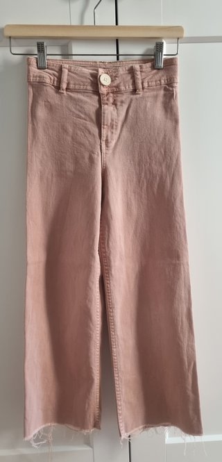 Jeans Zara Rosa Gamba Ampia 10 Anni