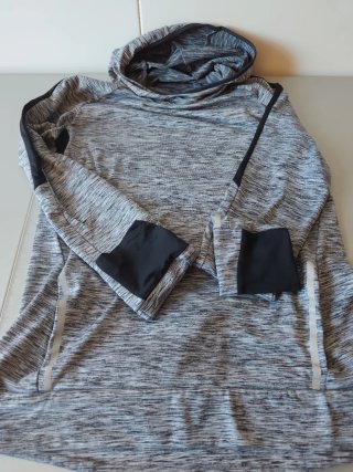 Sudadera Deportiva Gris y Negra Talla 40