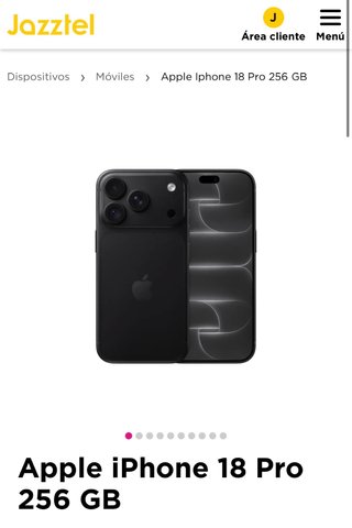 Apple iPhone 18 Pro 256GB Negro