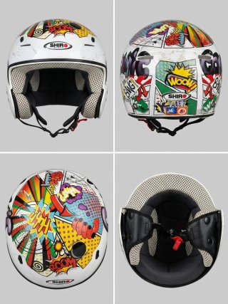 Casco Moto Jet Shiro Comic Talla XS