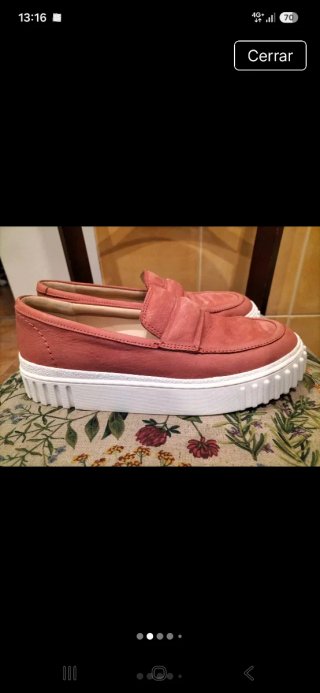 Mocasines Clarks Rosa Palo Piel Talla 39