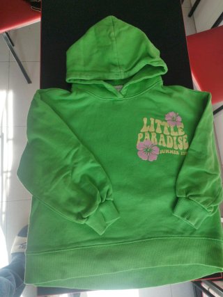 Sudadera Verde con Capucha 9-10 años