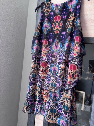 Vestido Estampado Multicolor Talla S