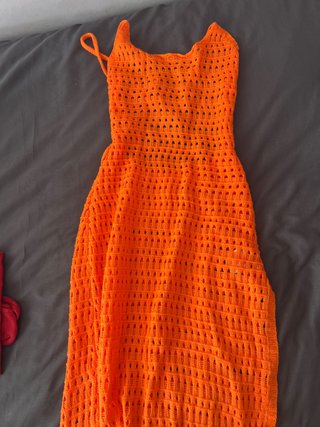 Vestido Transparente Naranja