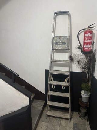 Escalera de mano metálica