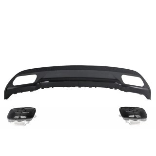 Difusor trasero Negro Mercedes Clase A W176 tipo 4