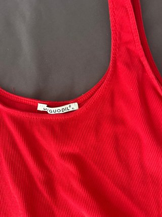 Vestido de tirantes rojo GUODIL