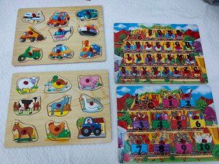 Set de 4 Puzzles de Madera Educativos